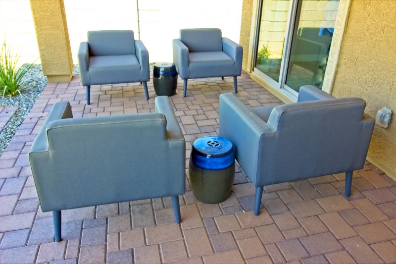 Seating area with paver surface